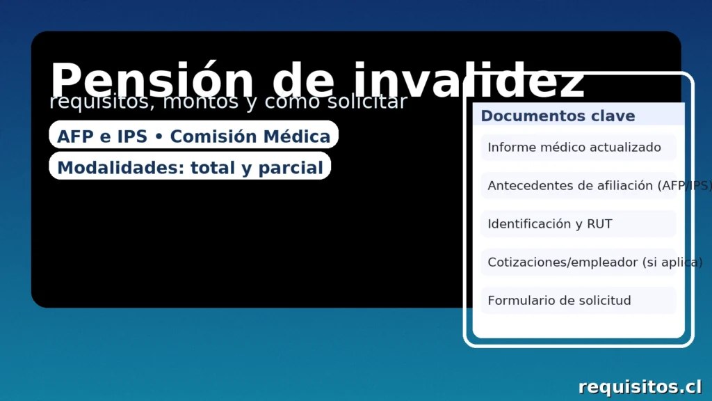 Pensión de invalidez en Chile: requisitos, montos y cómo solicitar