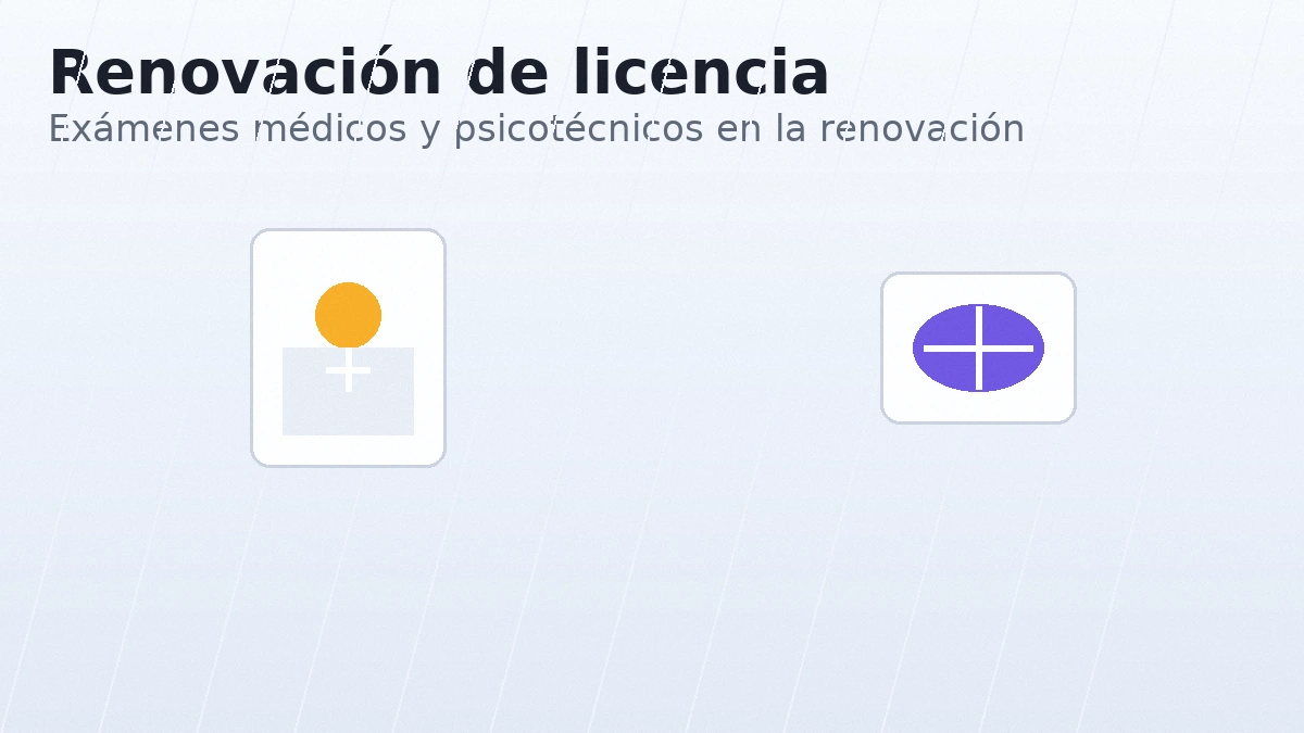 Exámenes médicos y psicotécnicos en la renovación de licencia