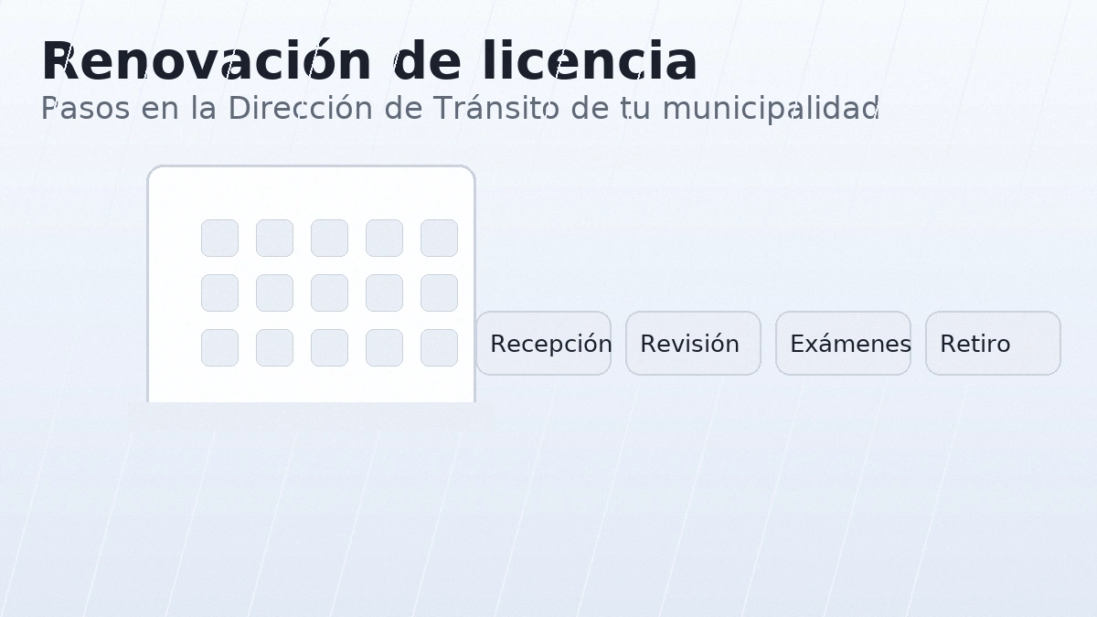 Pasos en la Dirección de Tránsito municipal para renovar la licencia
