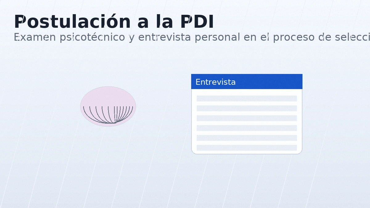 Examen psicotécnico y entrevista personal en el proceso de selección de la PDI