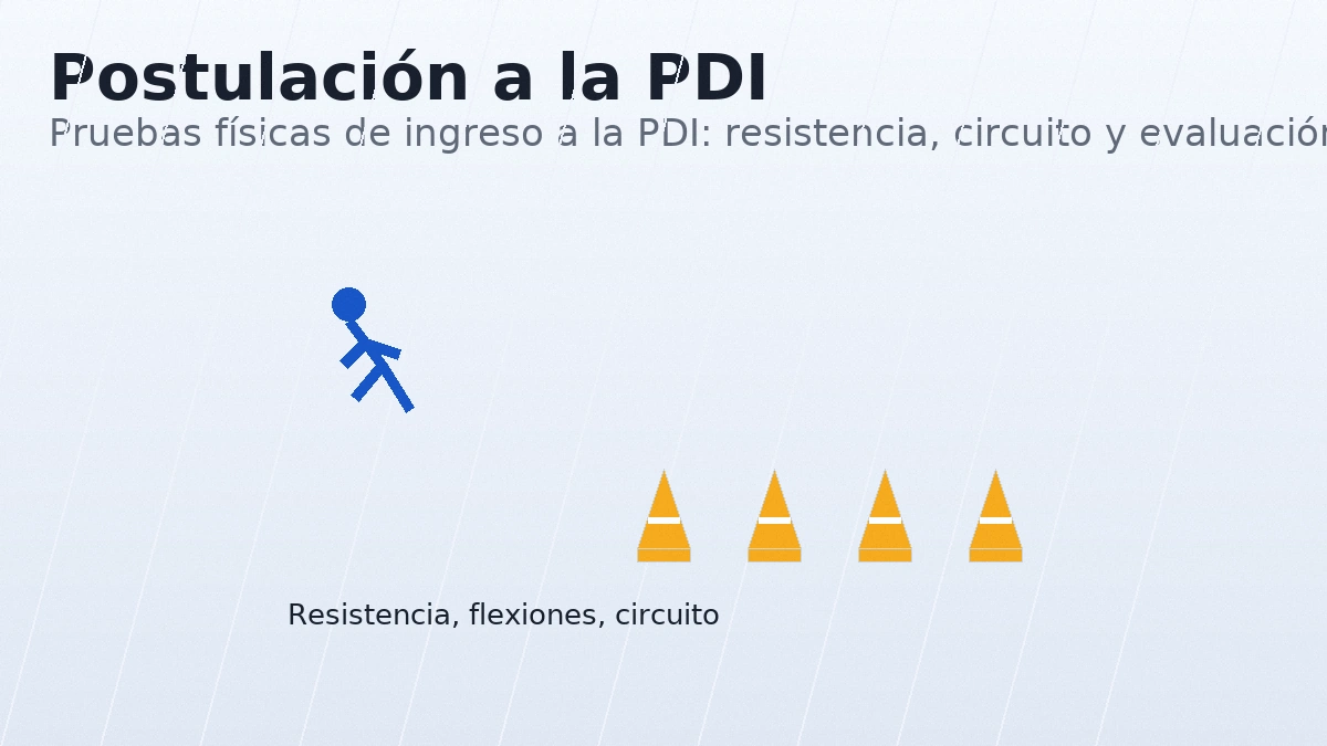 Pruebas físicas de ingreso a la PDI: resistencia, circuito y evaluación